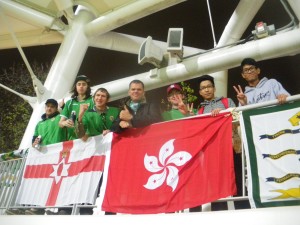 Watching the Hong Kong football team in Mong Kok