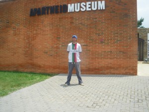 At the Apartheid Museum in Joburg