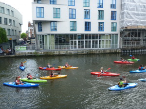 Kayaks on a canal in Camden